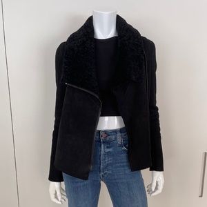 VINCE Genuine Shearling Jacket in Black